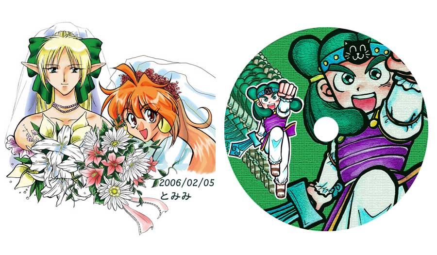 友だちの結婚式用に描いたり、グッズ作ったりすることも。