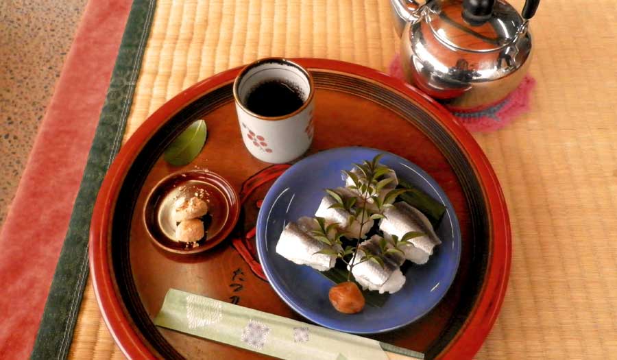 岡山後楽園でのお茶